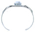 Howlite Sterling Silver Native American Leaf Cuff Bracelet RX102744